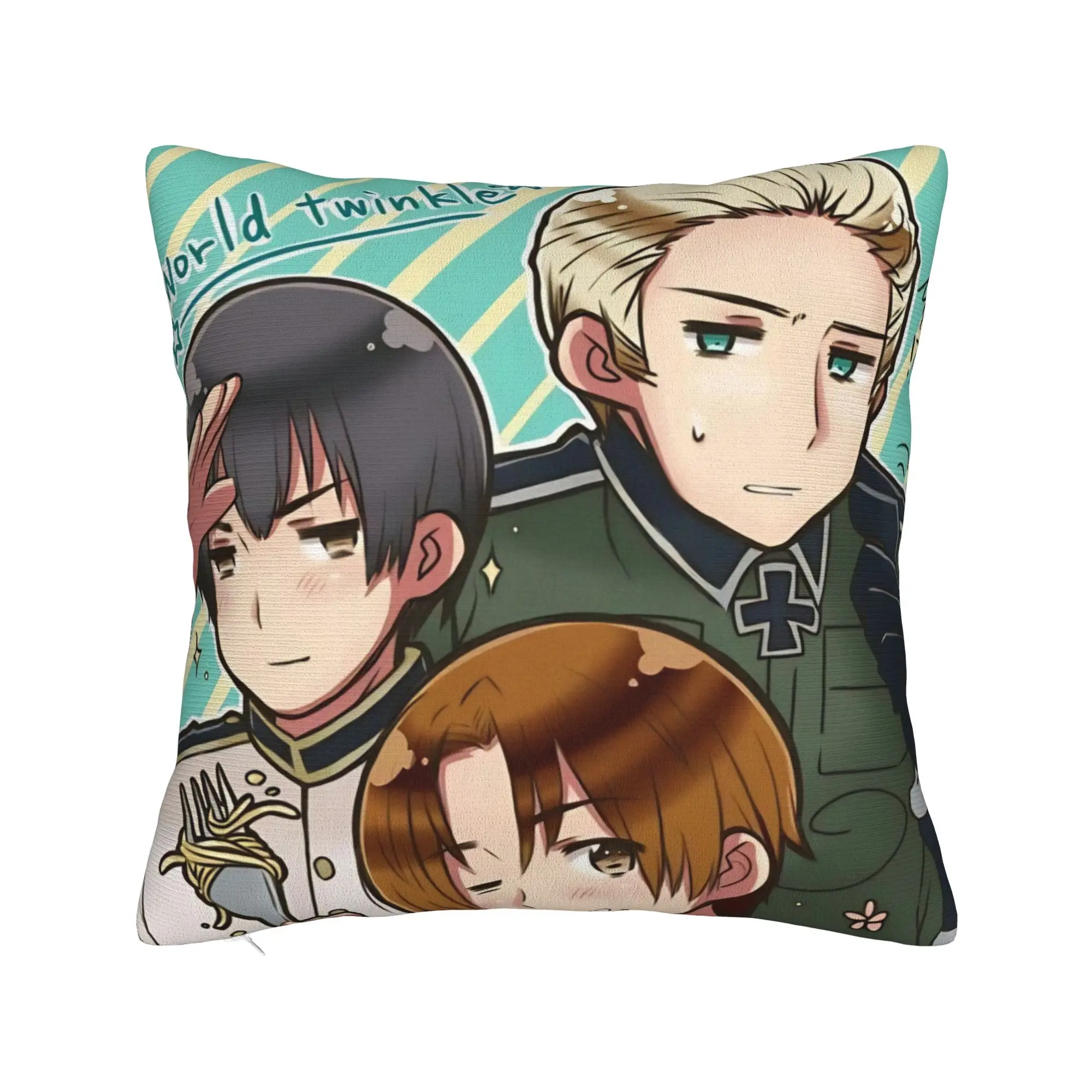 Hetalias Axis Powers Pillowcases Merch Soft Cushion Cover Decorative  Throw Pillow Case Cover Home Multi-Size