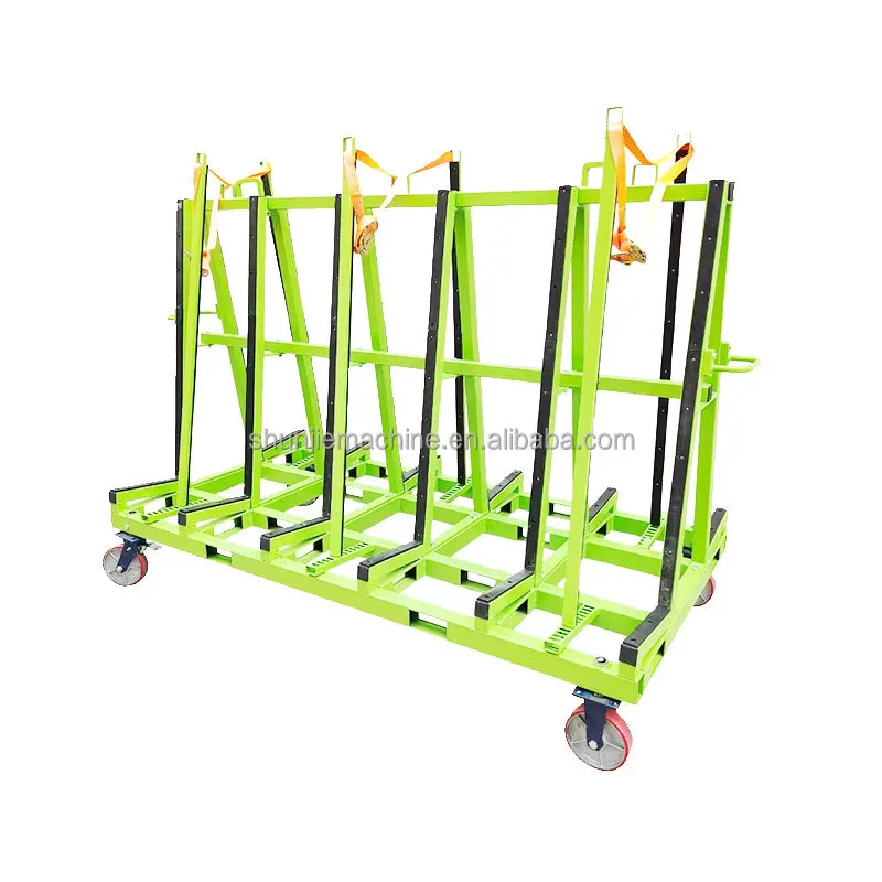 

Factory Hot Sale 94 Inch Length With Rubber Protective Layer Structural Glass Sheet Transport Cart