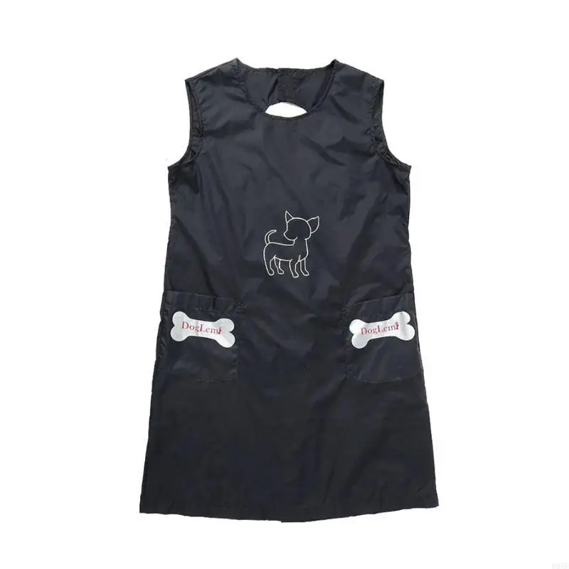 Ropa trabajo Smock aseo para baños mascotas Puppy Print B95B