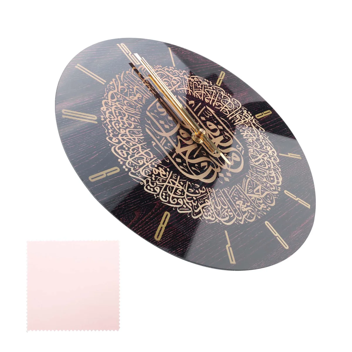 

Acrylic Islamic Wall Clock 30cm Muslim Home Deco Wall Clock Calligraphy Wall Decoration Art Indoor Wall Clock(Golden)