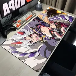 Anime Genshin Impact Arataki Itto Mousepad Mouse Mat Desk Mat With Pad Gaming Accessories Prime Gaming XXL Keyboard Pad Stitch