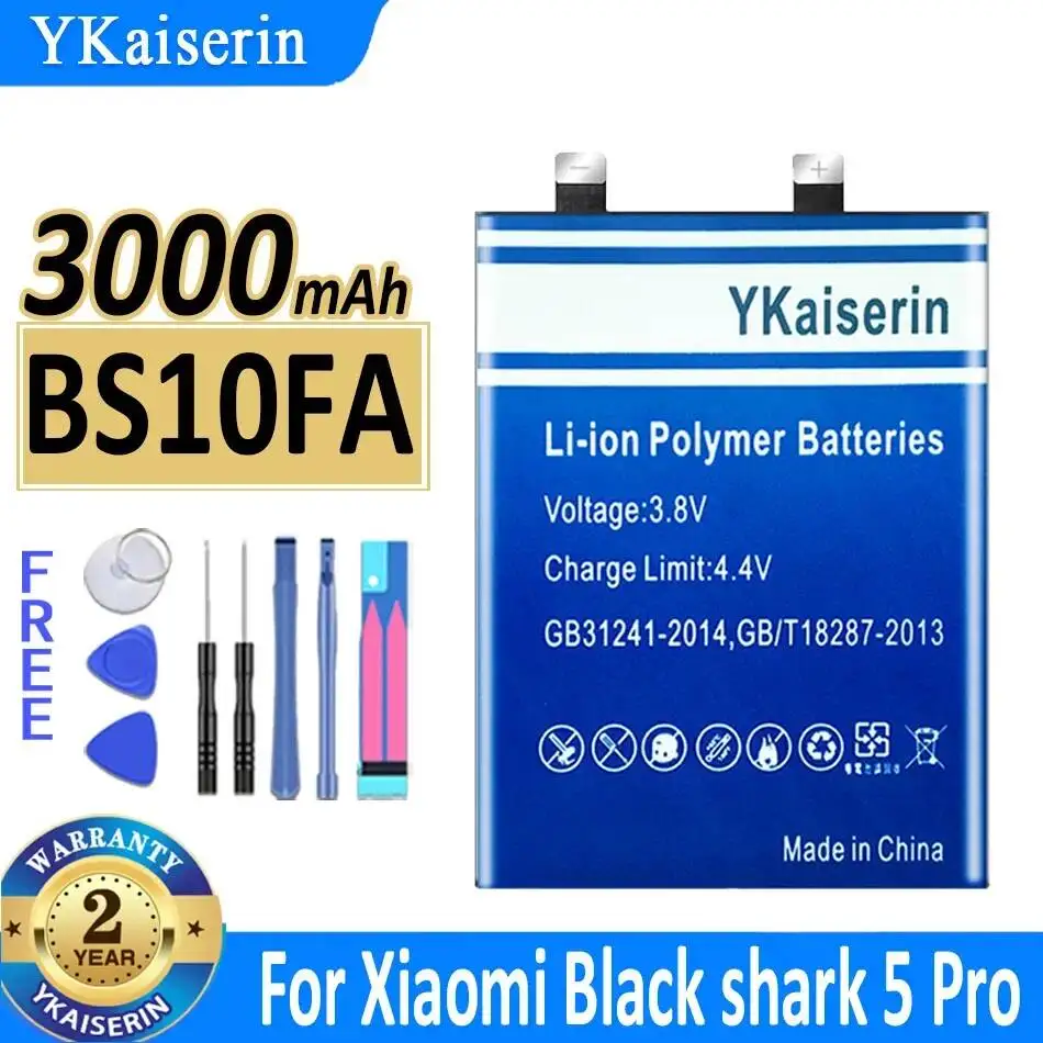 

Прочный аккумулятор BS10FA для мобильного телефона Xiaomi Black Shark 5 Pro Par-A0 Ktus-A0, легкий, 3000 мАч