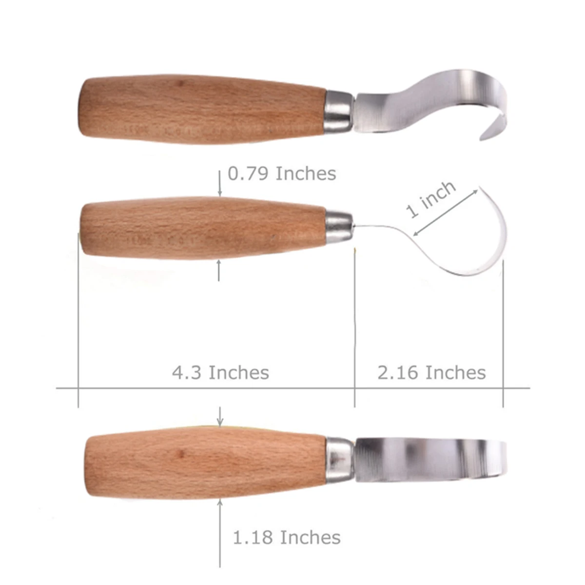 2/3/4/5/6PCS Chisel Woodworking Cutter Hand Tool Set Wood Carving Knife DIY Peeling Spoon Stainless Steel Sculptural Hooked