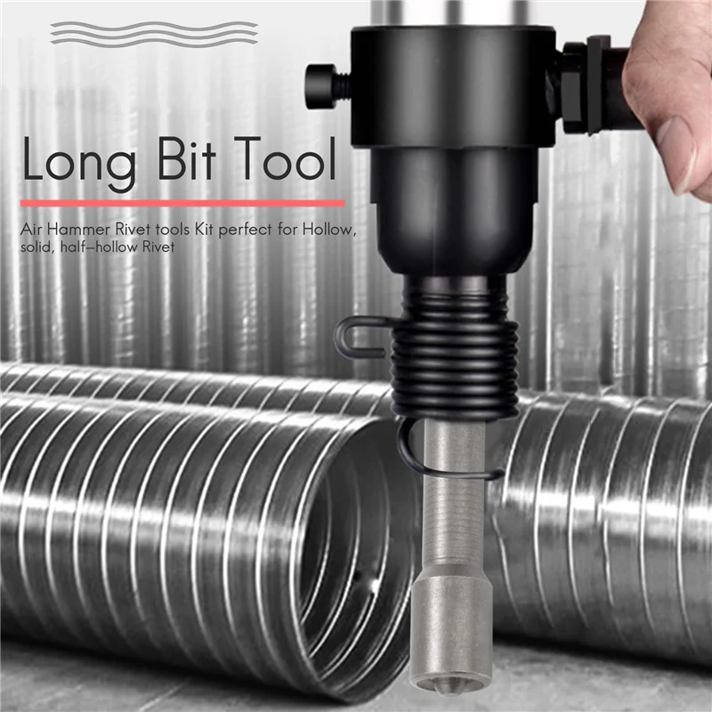 T19C 14 Pcs Great Heavy Duty Smoothing Pneumatic Air Rivet Hammer Tools Kit