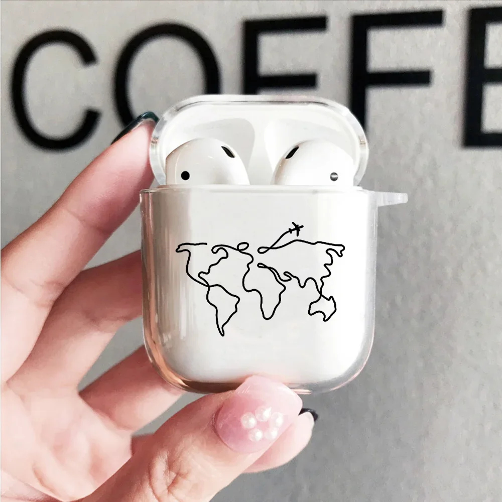 

Simple Line Transparent Earphone Case For AirPods Pro 3 Protective Case Cartoon Airplane Cover For AirPod 1 2 Funda Air Pod Pro