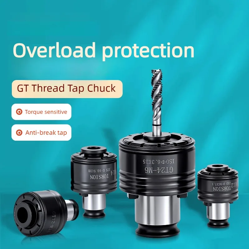 GT12 Quick Change Tapping Collet ISO/DIN/JIS M3-M16 Overload Protection for Pneumatic/CNC Machine