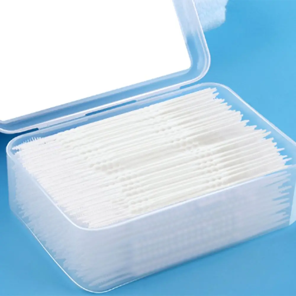 300/60 Pcs Disposable Double-ended Toothpick Plastic Gum Care Fish Bone Shaped Interdental Brush Portable Oral Cleaning