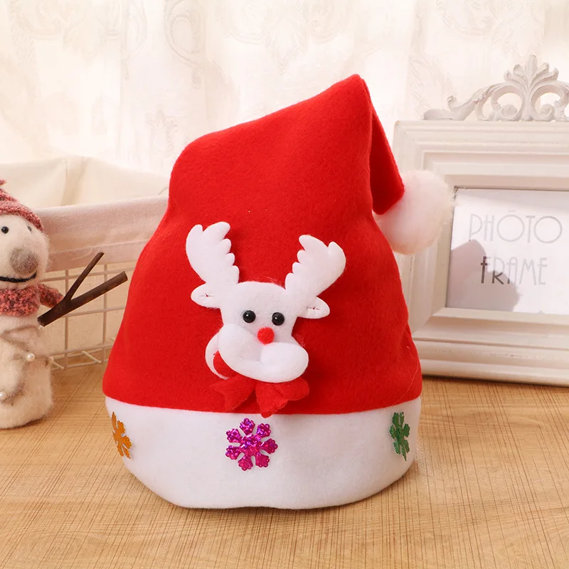 Santa Hat Old Man Christmas Decoration Snowman Deer Adult Hat Cartoon Christmas Wear Decoration Gift New Year 2025