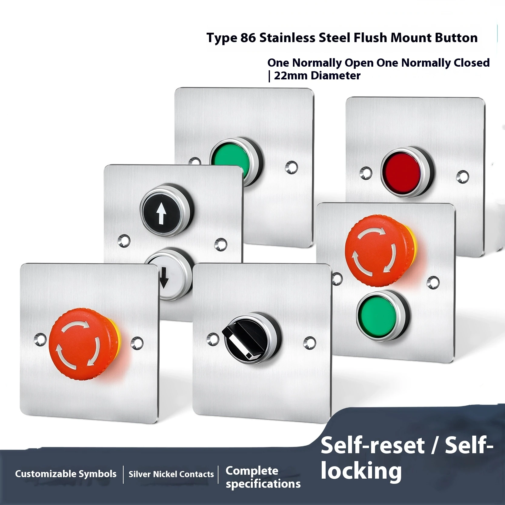 

Нержавеющая сталь 86, настенный скрытый кнопочный переключатель, блок управления, вентилятор, лифт, аварийный запуск и остановка, панель дистанционного управления