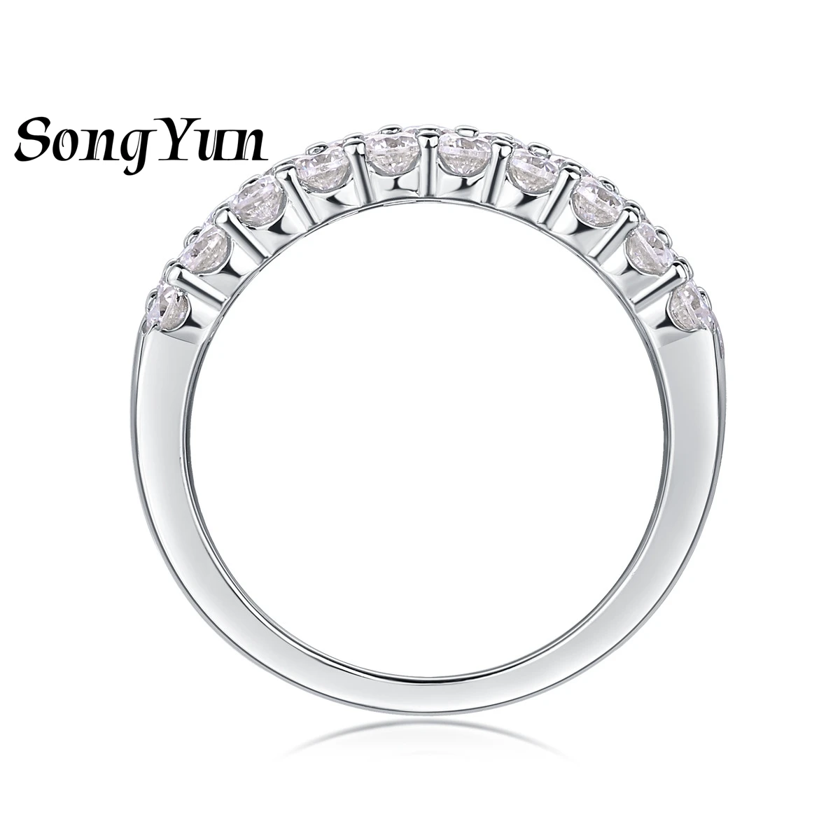

SONGYUN Designer Jewelry 925 Sterling Silver Ring VVS Moissanite Promise Ring for Daughter 18K Gold Plated SYT Patent Fine Rings