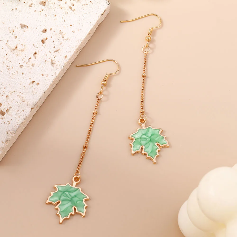 Aihua Moderne Ahornblatt-Ohrringe für Damen, Modische Französische Eleganz, Thanksgiving-Ohrringe, Party-Schmuck-Accessoires – Detail 4