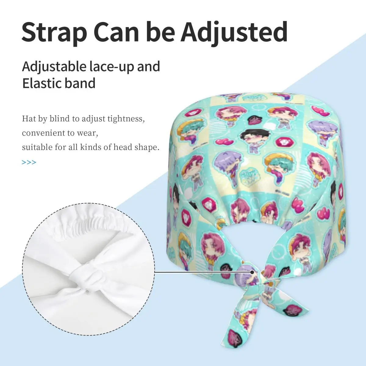 Casquette médicale Saja garçons gommage casquettes pour unisexe femmes confortable dessin animé chapeaux d'allaitement à la mode cheveux longs casquette de travail