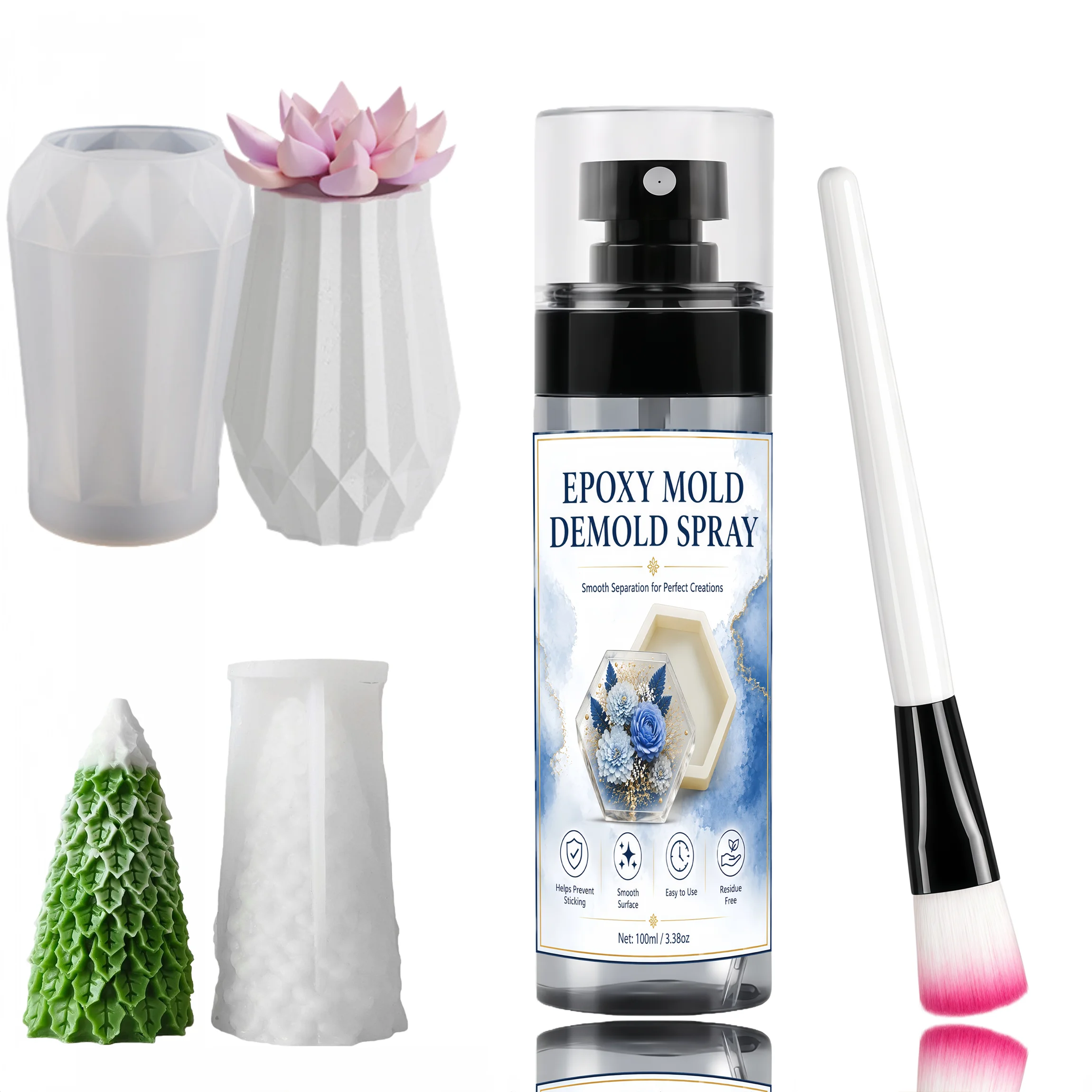 Release Spray Silicone - 7oz/3.5oz Silicone Mold Release Spray, Even