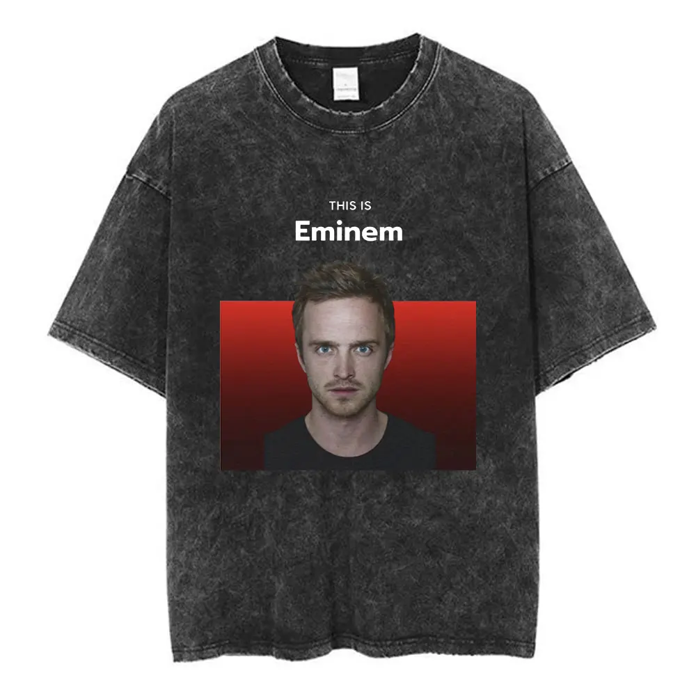 Breaking Bad Heisenberg Washed T-shirts Man Walter White 90s Skate T-Shirt Men Women Clothing Cotton Casual Oversized Tee Shirt