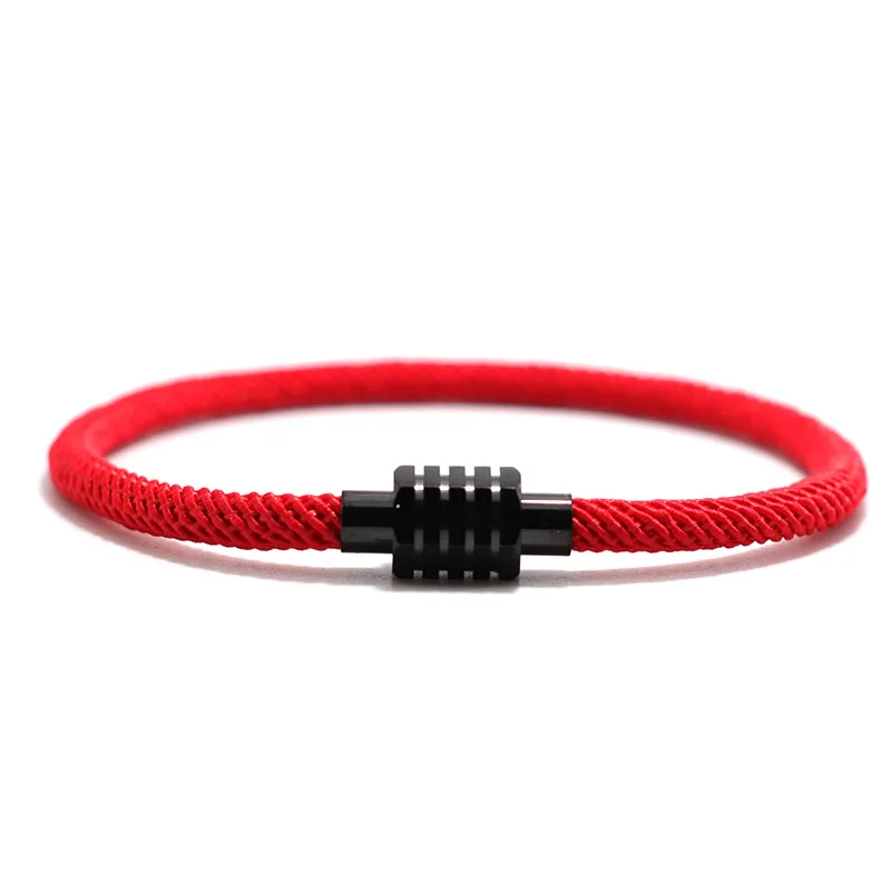 Minimalist isches Seil Armband Männer Frauen 100% unverblassende Magnet Paar Armband Valentinstag Geschenk für Liebhaber viel Glück Faden Braslet