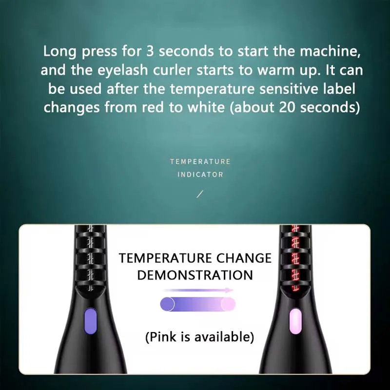 High Quality 24h Long-lasting Electric Heated Eyelash Curler 3rd Gear Temperature Control Intelligent Eyelash Curlers