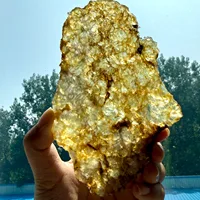 Natural Golden Mica Lepidolite Crystal Slice Polished Stone Slab Reiki Healing Specimen Meditation Home Decor Gifts 3