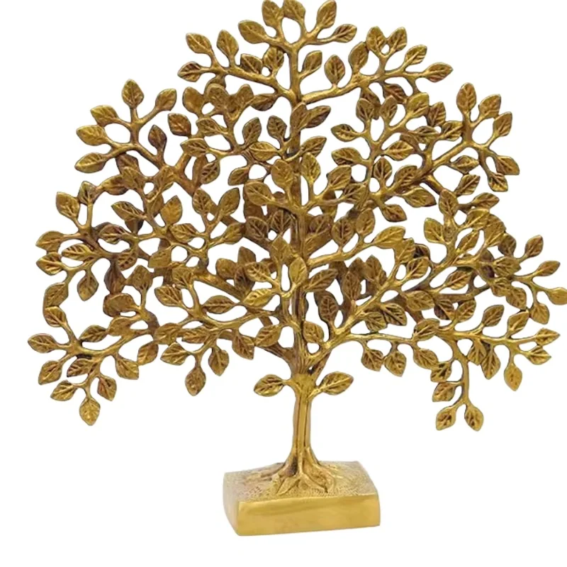 India imported brass handmade retro three-dimensional happiness tree ornament, fortune tree auspicious