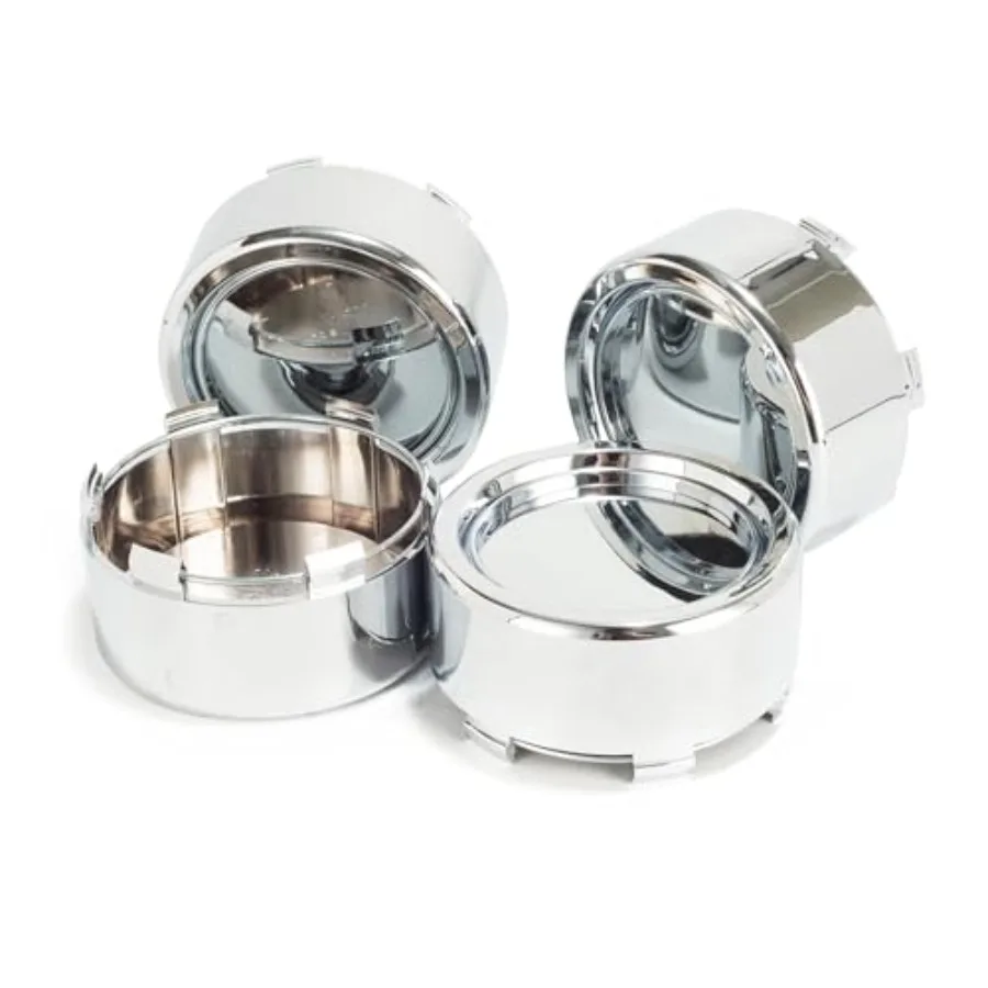 

4 Pack 86 mm/ 3.39 in Wheel Center Caps Kit OD: 86 mm/ 3.39 in ID: 83 mm/ 3.27 in hub caps Snap-in Chrome ABS-Plastic Rim Cover