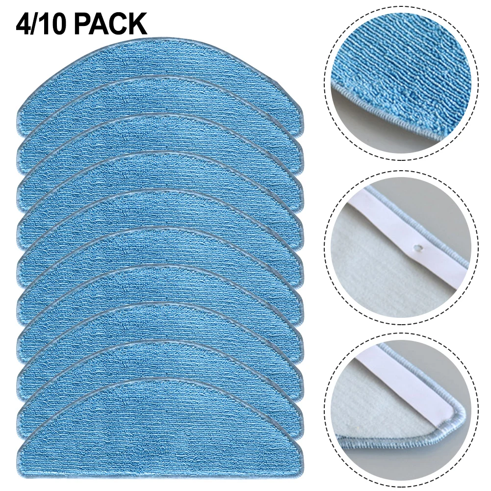 Replacement Mop Cloth Kit for MEDION X41 SW / X41 SW+ Robot Vacuum 4 or 10 Pieces for Efficient Floor Cleaning