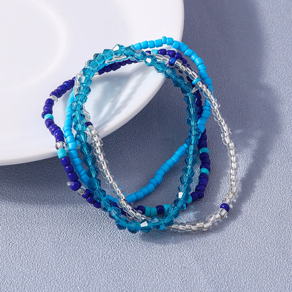 Aihua 4-teiliges Set Mädchen Süße Bunte Gänseblümchen Perlenarmband Handgefertigtes Kinder-Teenager-Freundschaftsarmband Beste Freundin Geschenk Schmuckset – Detail 9