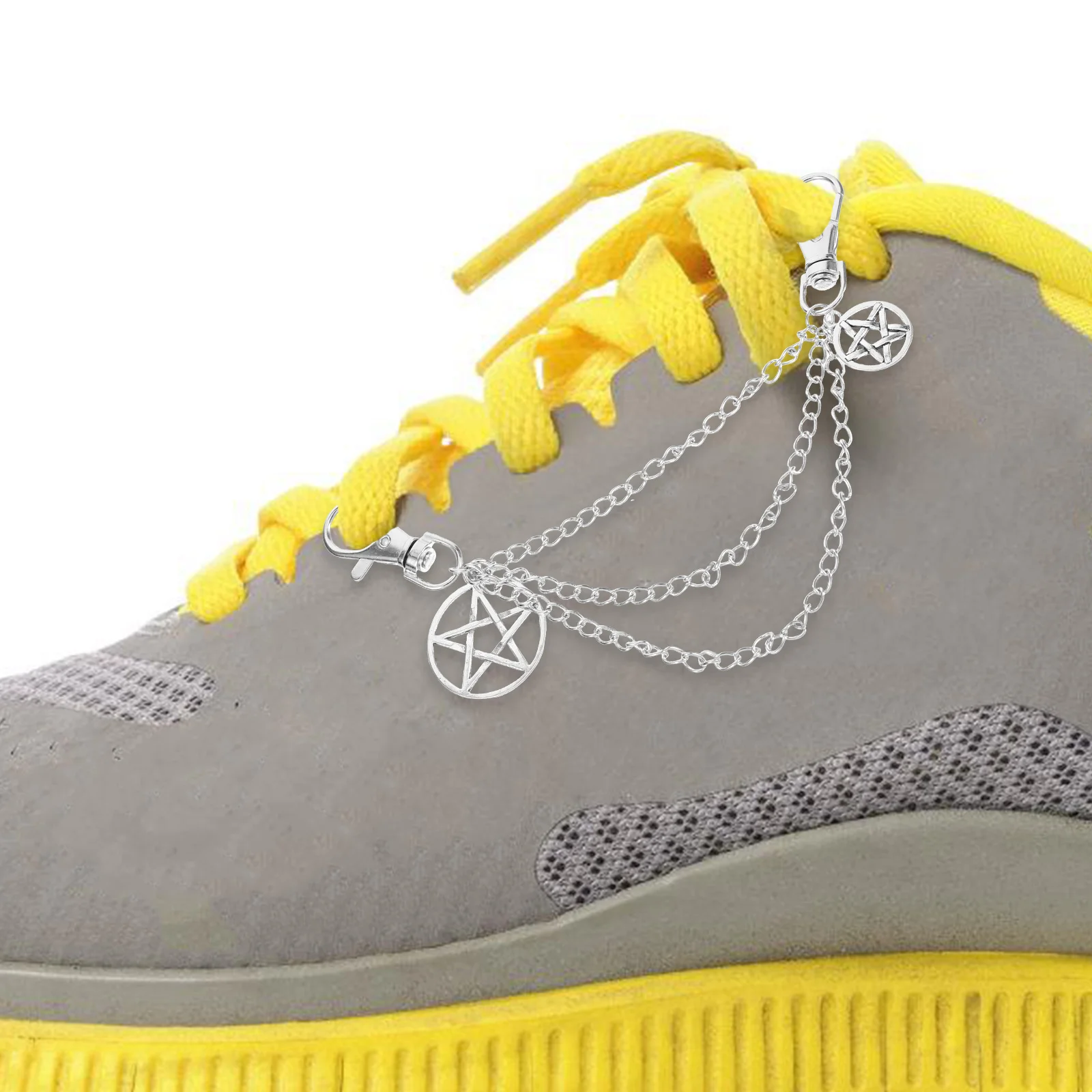 

Metal Shoe Chain Five-Pointed Star Durable Alloy Rust-Resistant Shoe Decoration For Sneakers Sports Casual Canvas Shoes Women