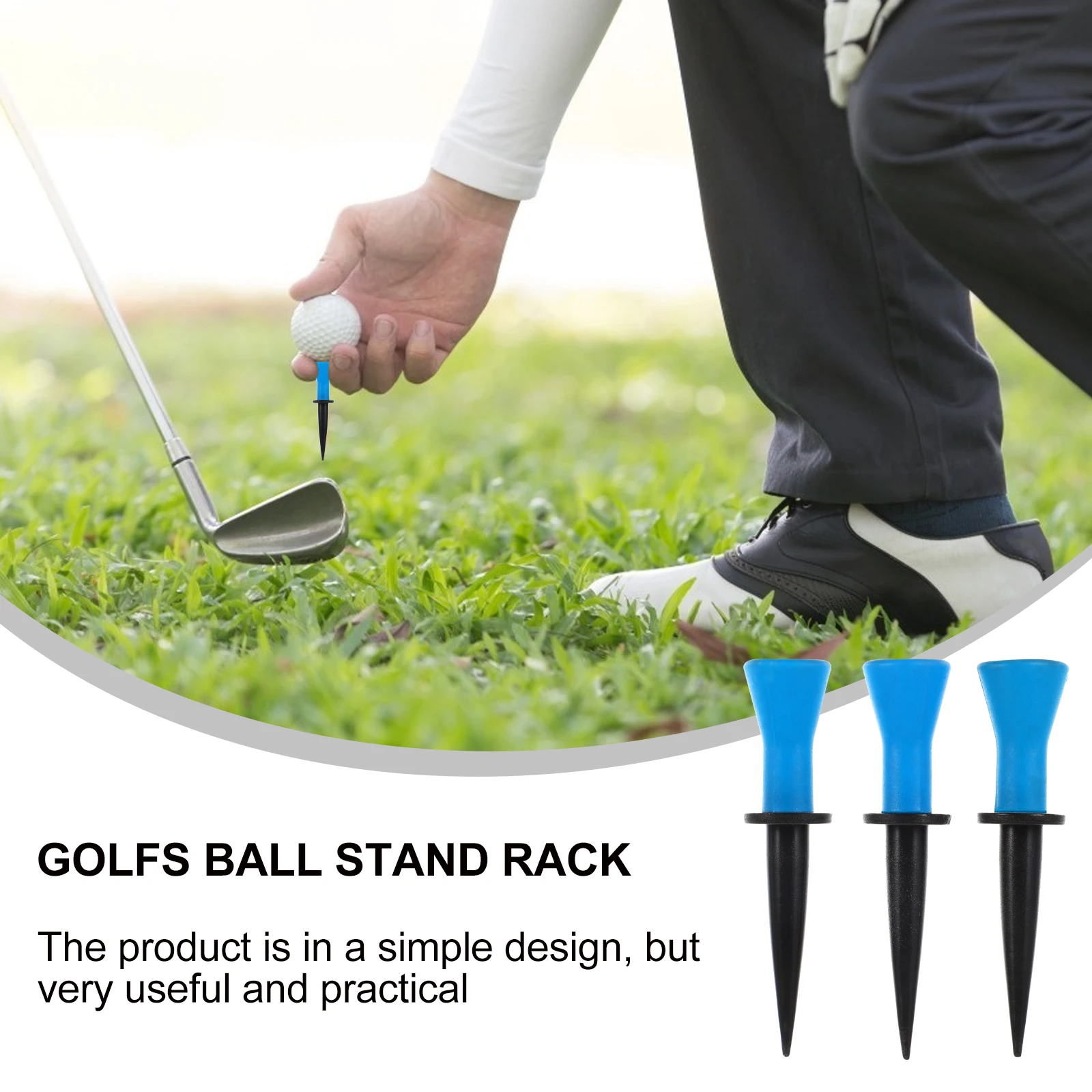 

3 Pcs Golf Lovers Golfs Ball Racks Elasticity Props Rubber Training Tool Stand Outdoor Practice Tees