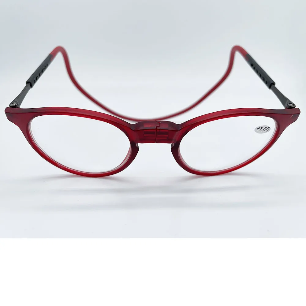 Bequeme, weiche TR-Lesebrille mit magnetischer Absorption und hängendem Hals für Damen und Herren – Detail 5