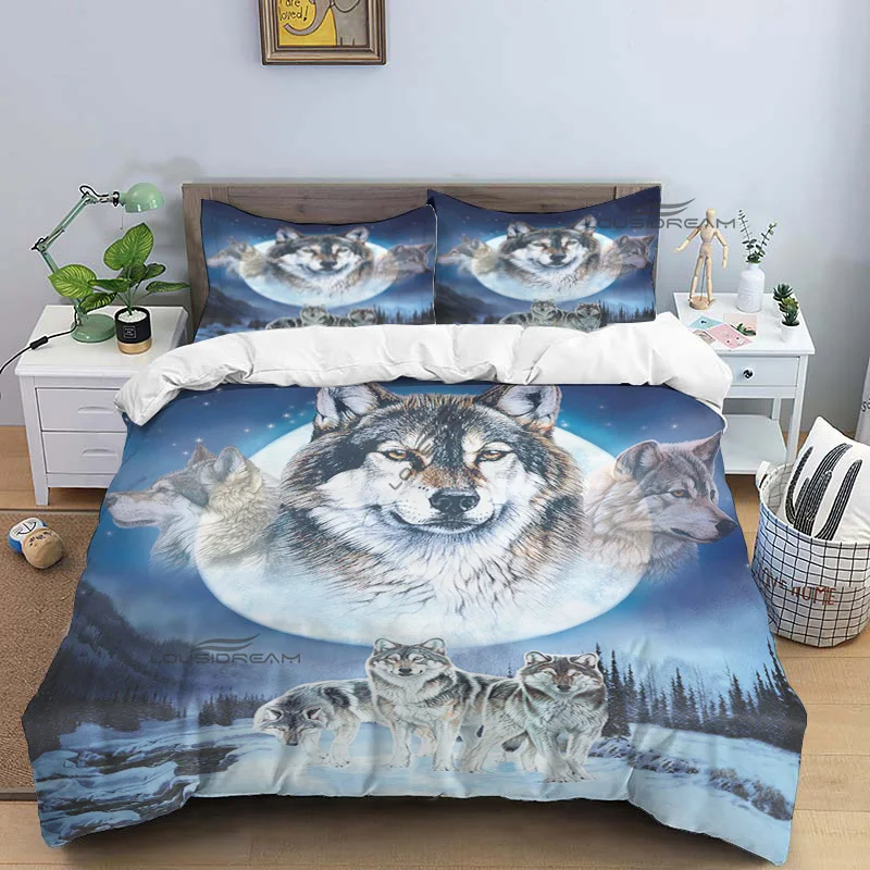 Fierce Beast Pattern Comforter Bedding Set,Duvet Cover Bed Set Quilt Cover Pillowcase,King Queen Size Bedding Set