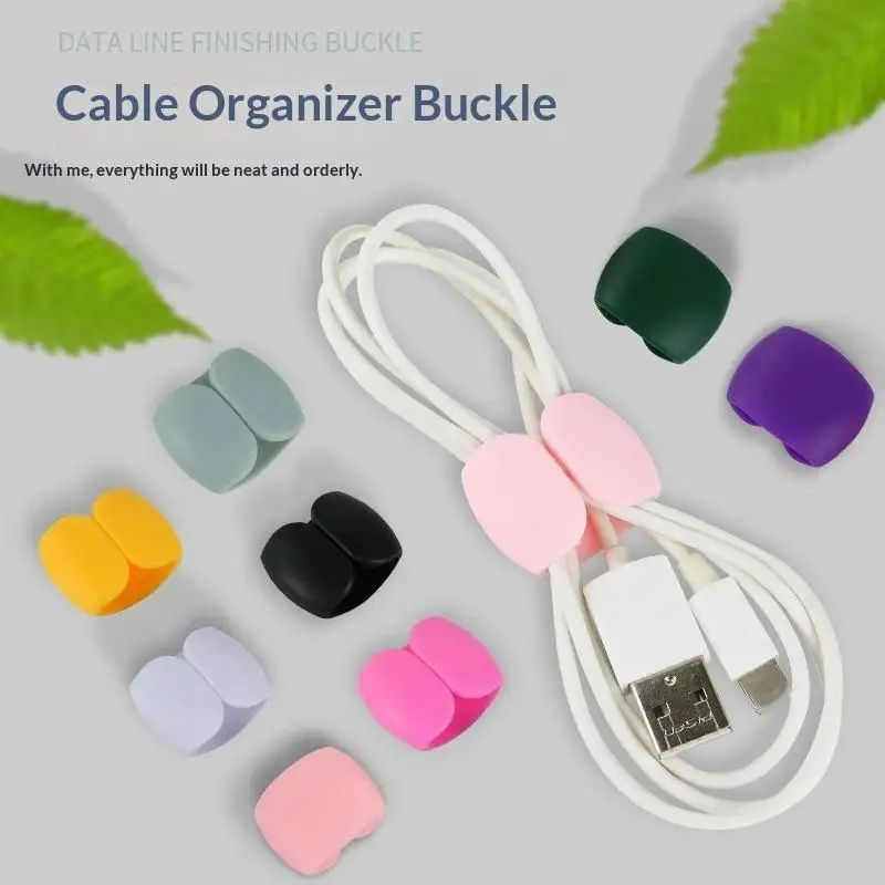 10Pcs Multifunction Cable Organizer USB Holder Cable Management Clip Cord Keeper Headphone Earphone Phone Charger Wire Clips