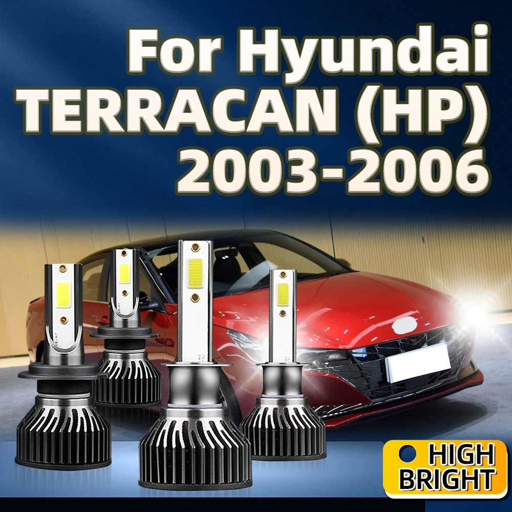 

4Pcs 150W Led 6000K Car Headlight H7 H1 Light BUlbs COB Chip High Bright For Hyundai TERRACAN (HP) 2003 2004 2005 2006