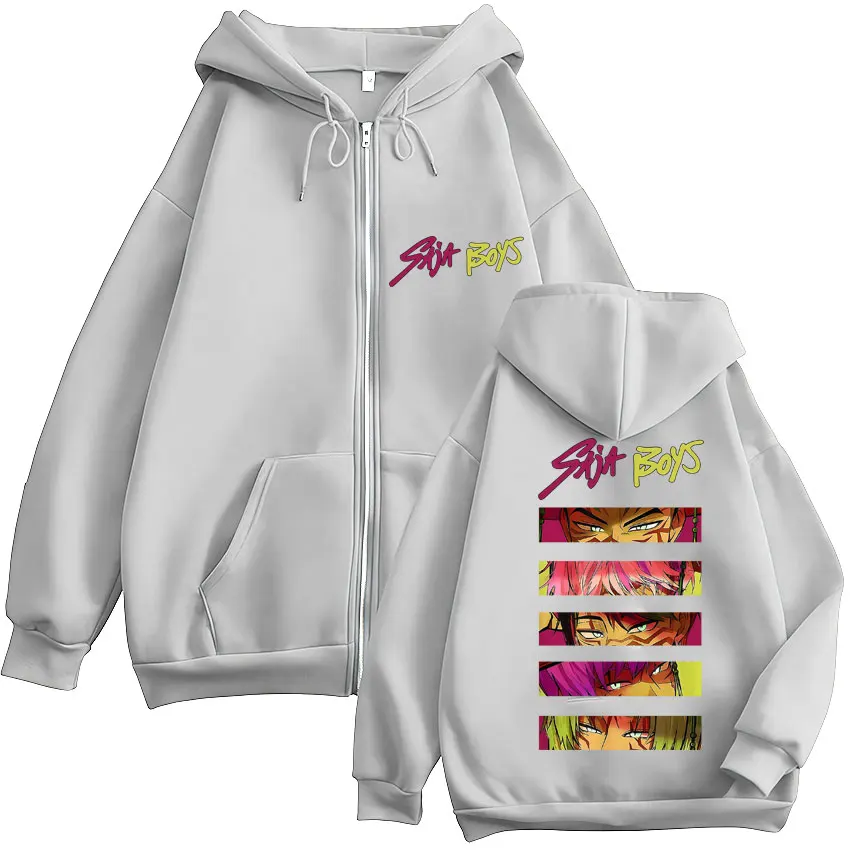 أنيمي Kpop شيطان الصيادين ساجا بوي سستة هوديس خمر موضة شعبية مانغا ملابس رياضية الرجال النساء الخريف الشتاء سترات فضفاضة #6