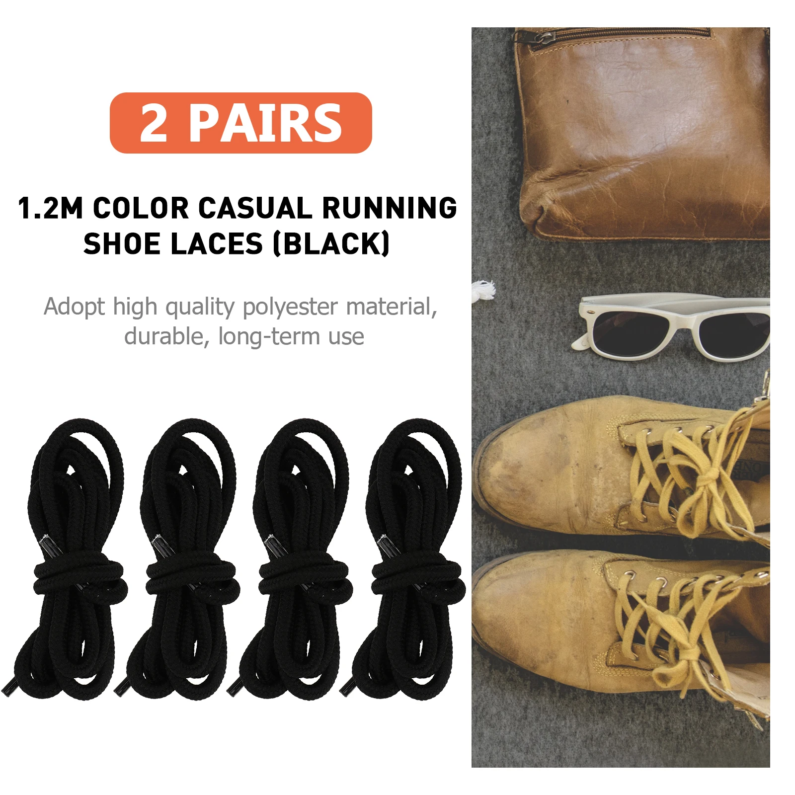 

2pcs Colorful Shoe Laces Round For Sneakers Fashion Casual Basketball Shoes Flat Footwear Accessories Decorative Ties