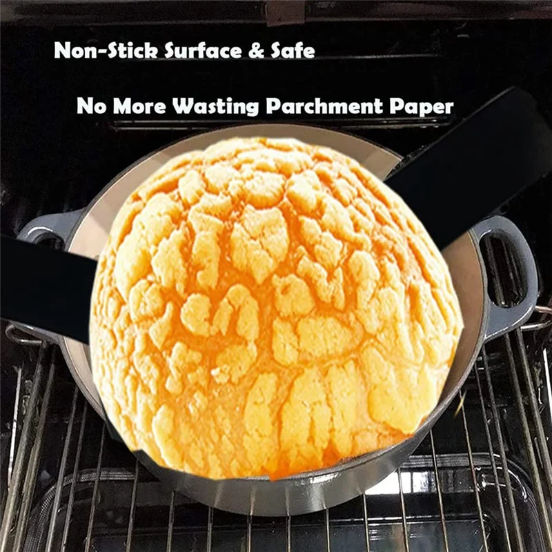 Tappetino da forno per forno olandese per la cottura del pane, imbracatura per pane antiaderente, manico lungo per un trasferimento più facile del lievitazione naturale, 2 pezzi