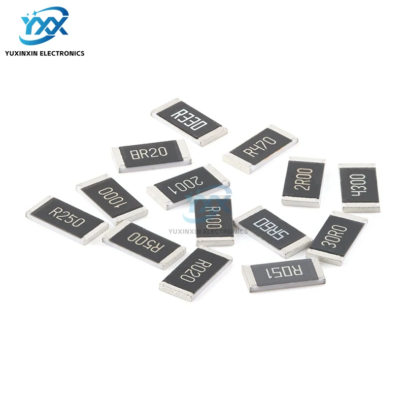 50pcs 2512 SMD Resistor 5% 0R~10MΩ 0ohm 10R 1K 10K 100K 1M High Power Chip Resistors for Power Supply, Industrial PCB Projects