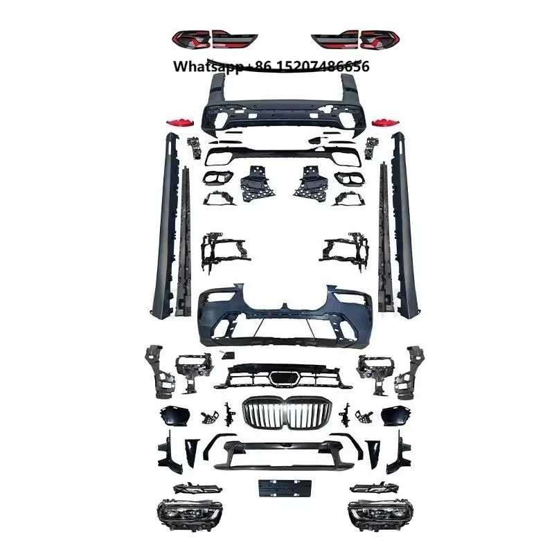 High Quality for X7 G07 Car Bumper Side Skirt Grille Bodykit with Clips Clip-On Installation for Upgrade 2019-2023