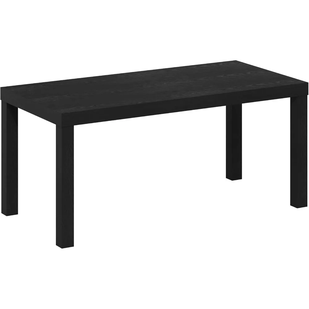 Table basse classique simple pour salon, 38,98 (L) x 17,52 (H) x 18,9 (D) pouces, noir