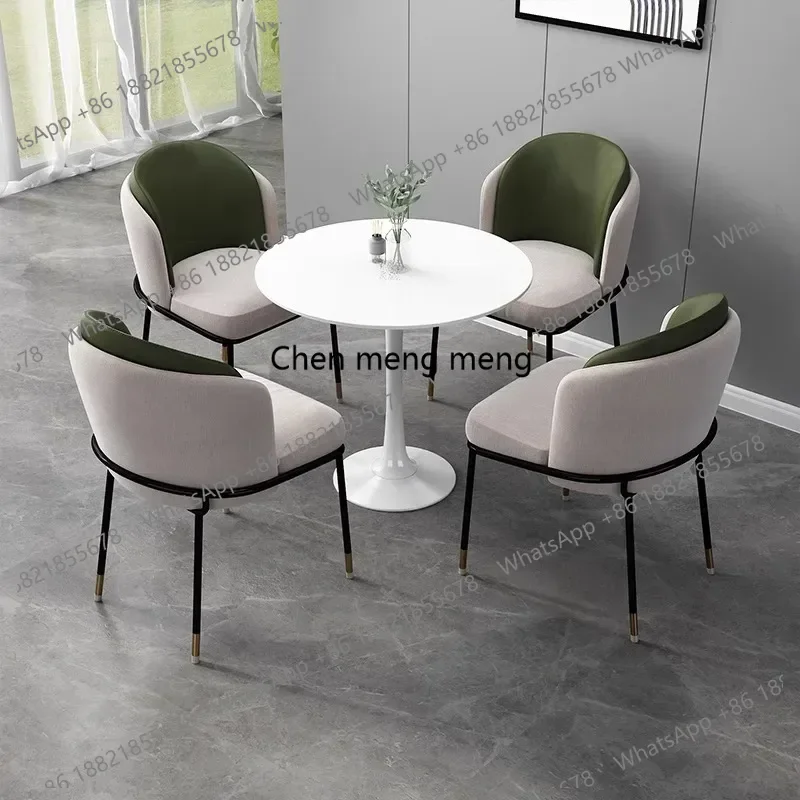 

Minimalist Nordic Dining Chairs Modern Black Metal Legs Apartment Apartment Living Room Chairs Waiting Lounge Sillas Furniture