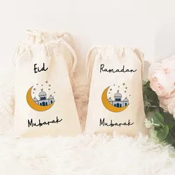 5pcs Eid Mubarak Ramadan Mubarak eidi gift bag children kid boy girl Eid al-Fitr Muslim Islamic Kareem party decoration present