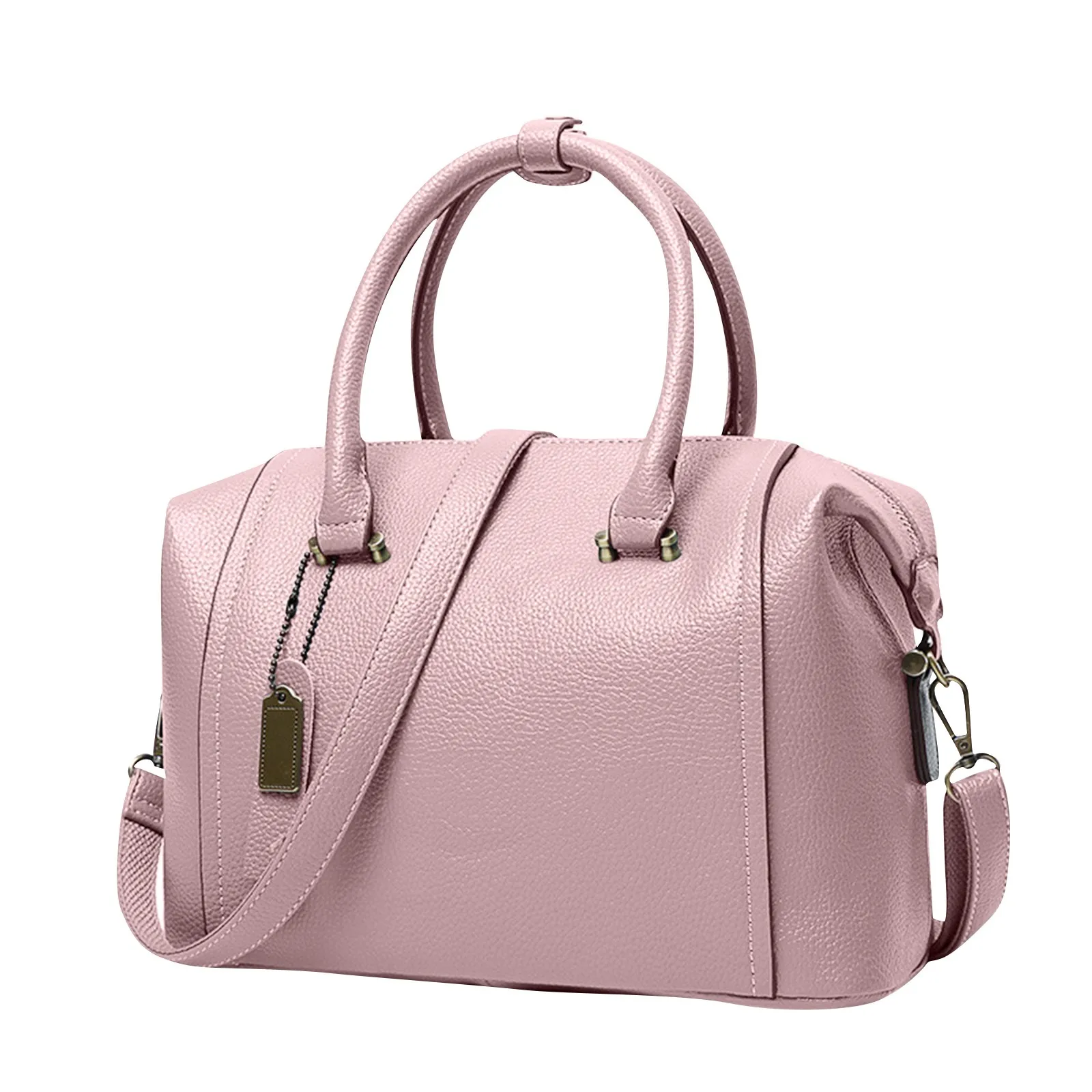 

Fashion Large Capacity PU Portable Shoulder Bag Simple Solid Color Messenger Bag For Female Soft Leather Handbag