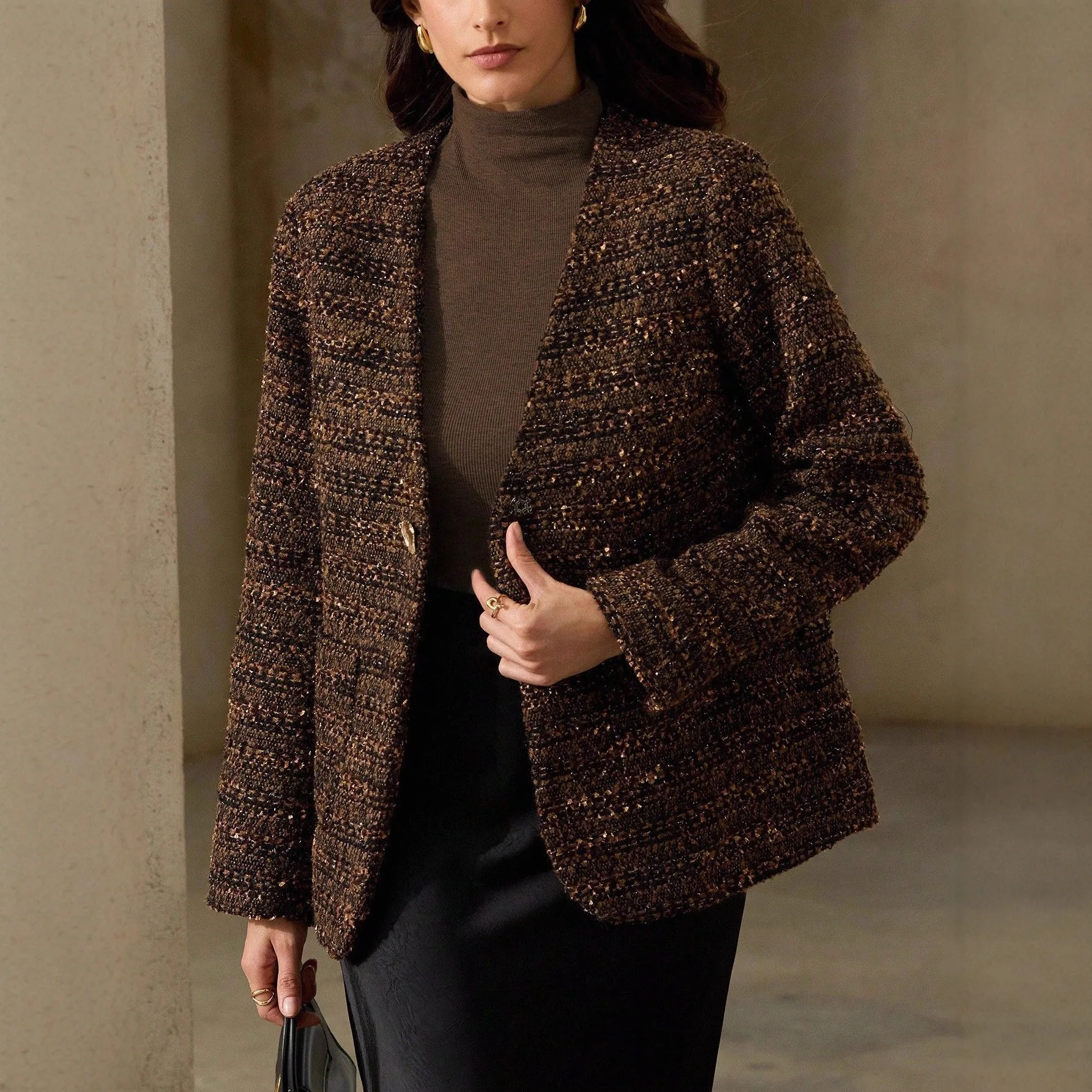 

Высококачественная французская элегантная модная куртка с небольшим ароматом, женские милые облегающие пальто, повседневная уличная короткая верхняя одежда Fried