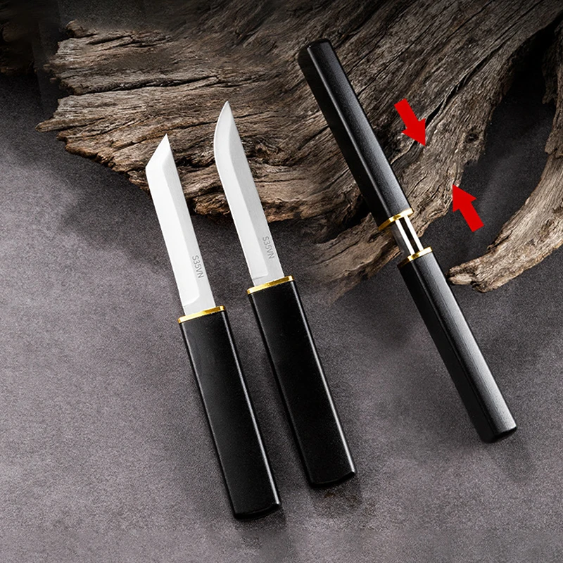 Cuchillo doble de acero inoxidable de alta calidad, fácil de llevar, cuchillos de fruta de alta dureza