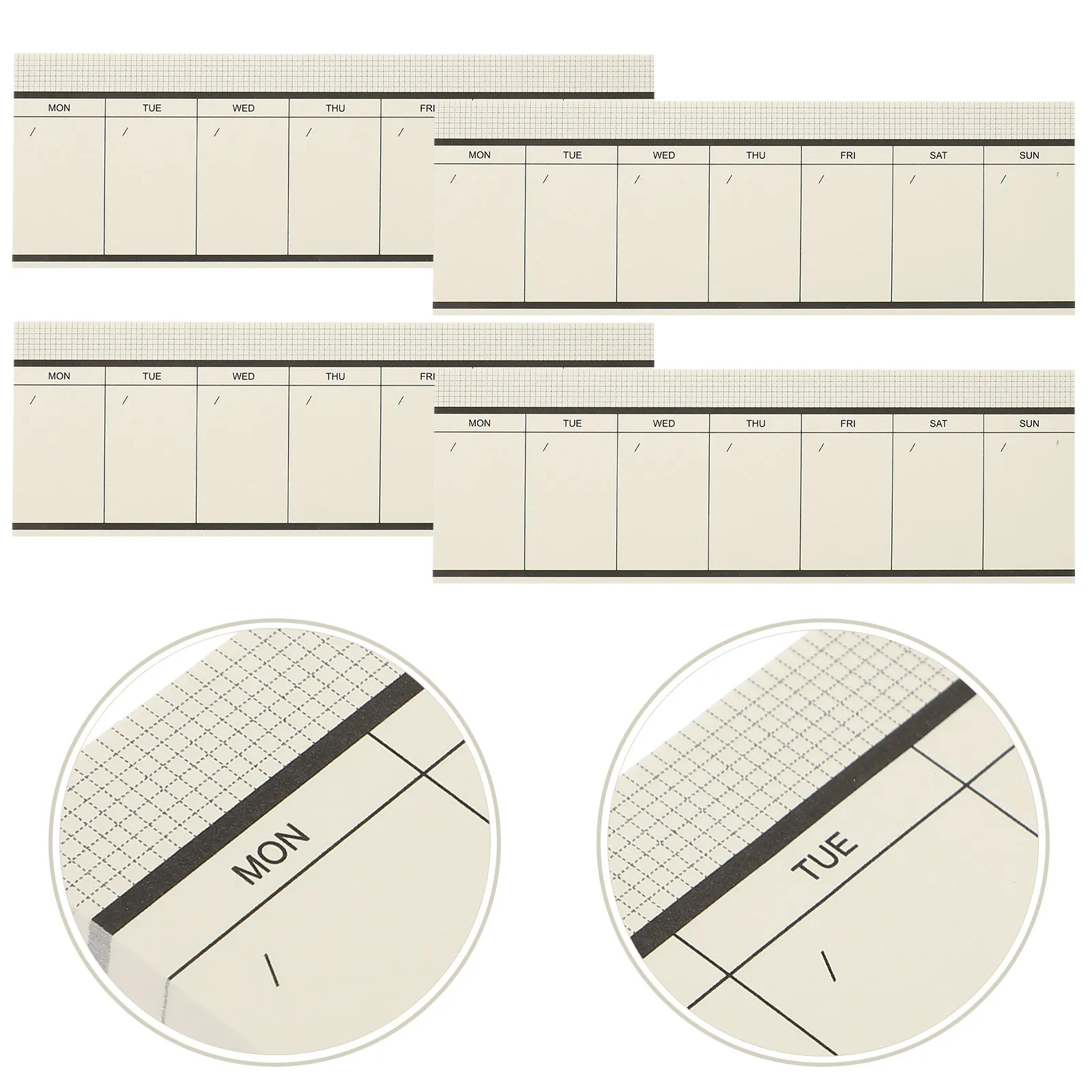 

4Pcs Weekly Planner Notepads Tearable Schedule Planning Memo Pads School Office Daily Task Organizers Schedule Planner