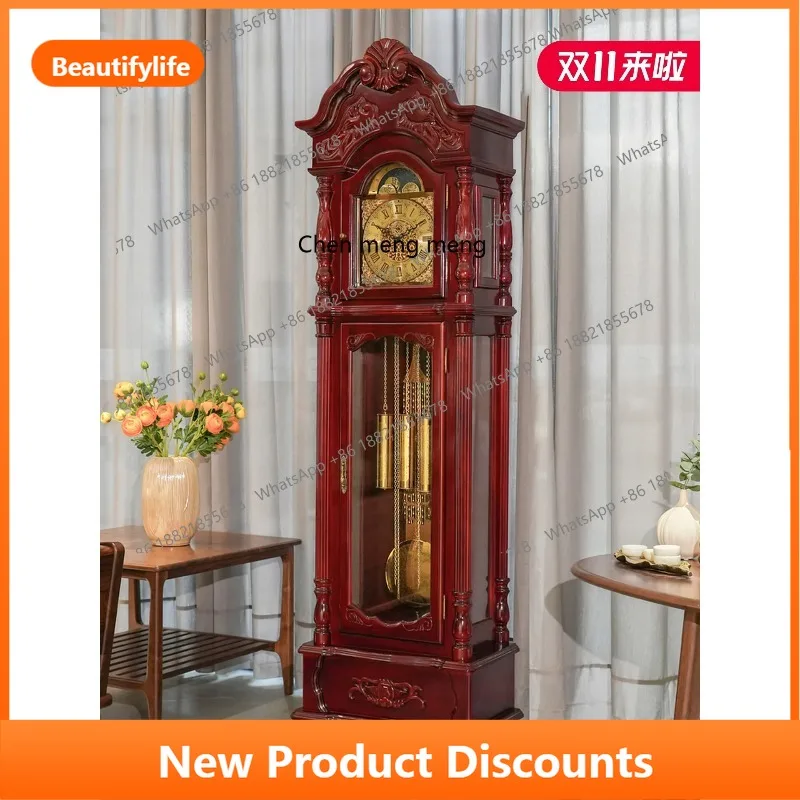 

C56 Vertical Mechanical desk clock European floor clock North Star living room Chinese retro pendulum clock