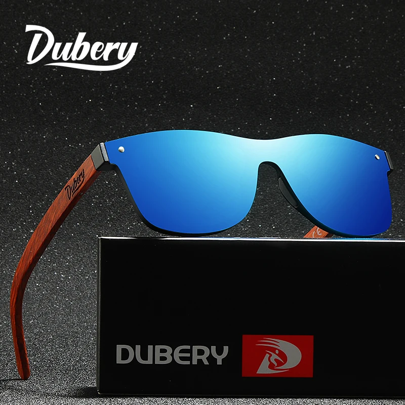 DUBERY Natural Wooden Sunglasses Men Polarized Fashion Sun Glasses Original Wood Oculos De Sol Masculino 306