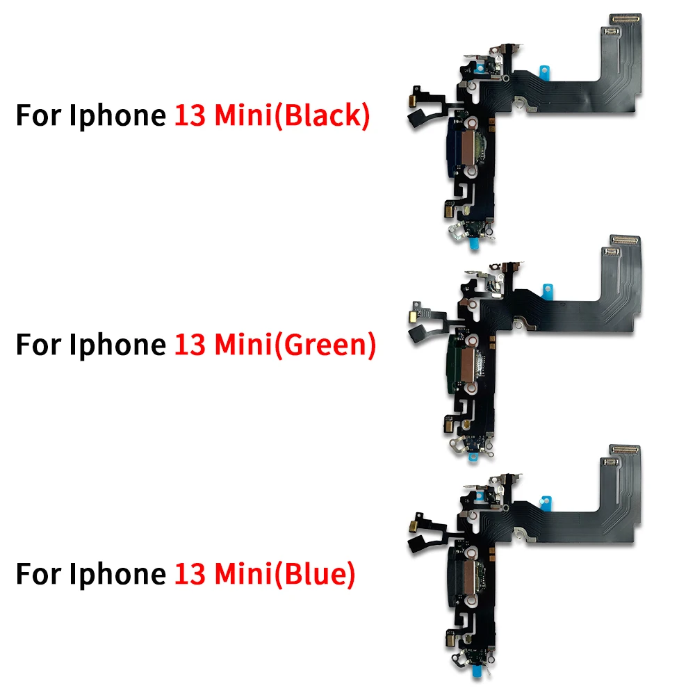 Conector Micro USB para IPhone 13 Pro Max/13 mini, puerto de carga, Cable flexible, placa de micrófono