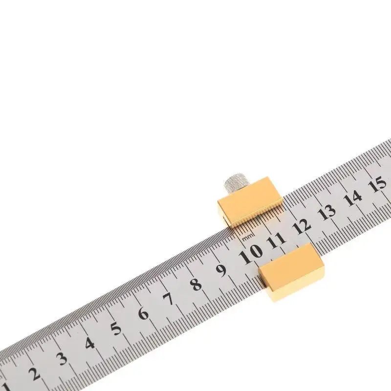 Metal Carpenter Carpentry Square Woodworking Tools Carpentry Steel Ruler Positioning Limit Block Measuring Marking Gauge