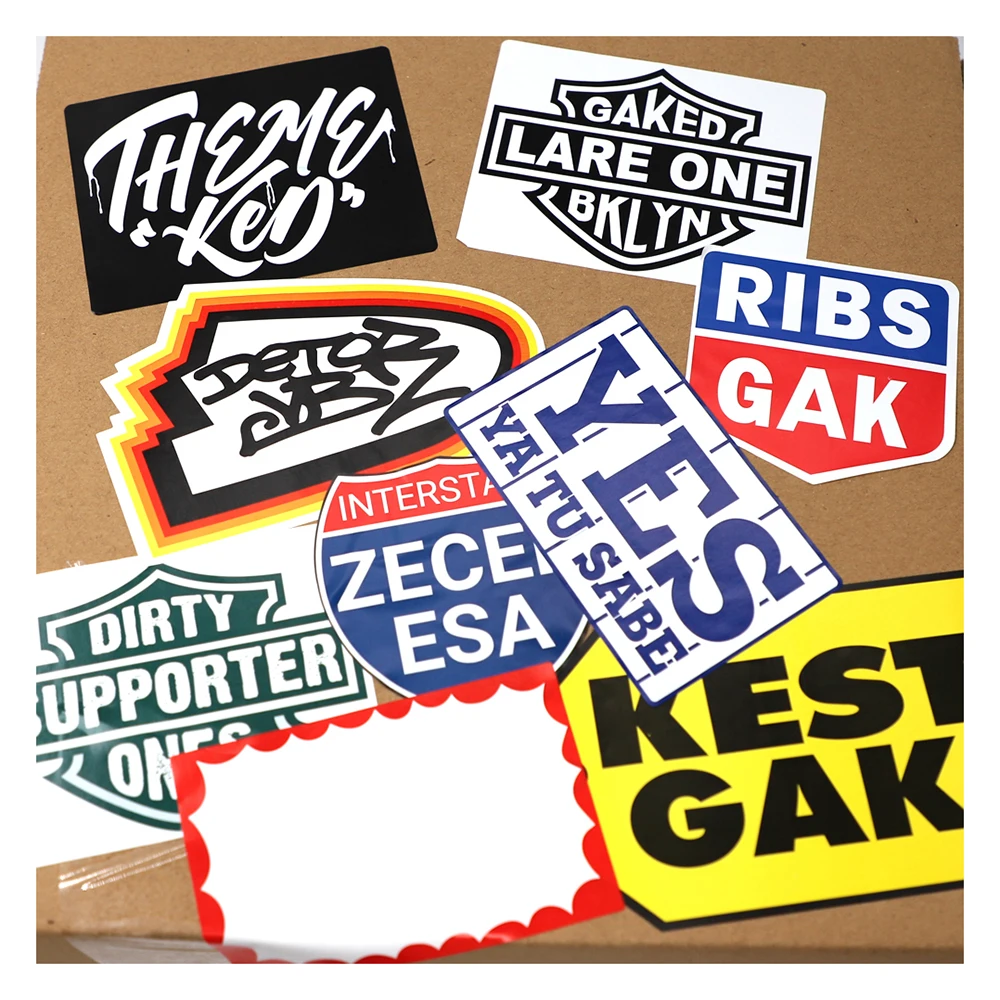 Custom EggShell Sticker Logo Printing Eggshell Vinyl Graffiti Stickers Destructible Egg Shell Stickers