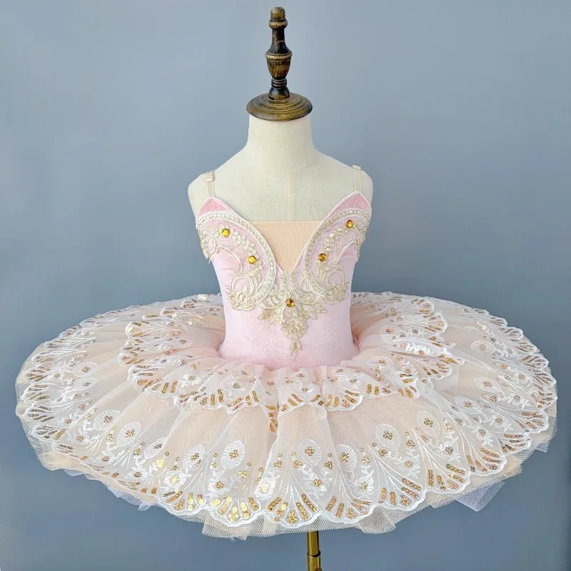 女の子バレエパフォーマンス衣装ダンスウェアファッションキッズバレリーナ子供のバレエドレス-vestidos-ステージ衣装チュチュドレス