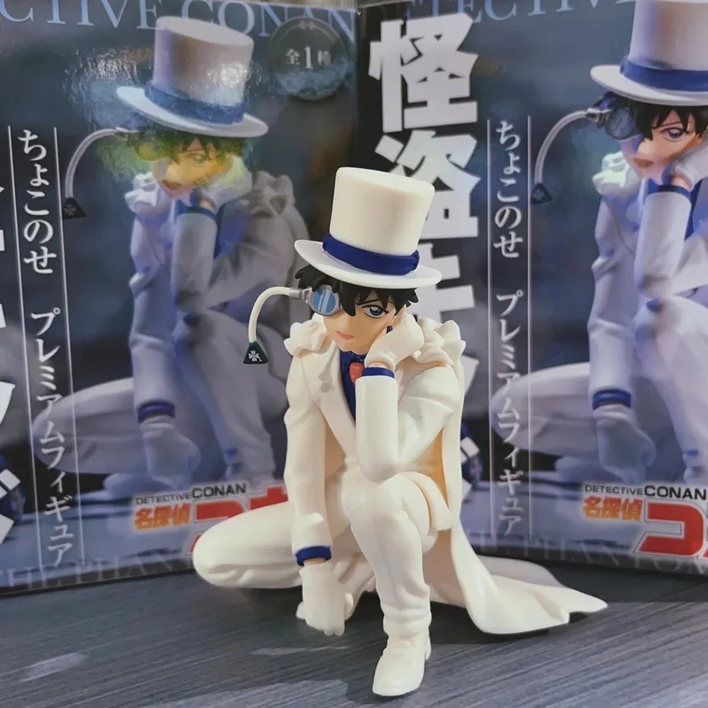 Detective Conan Kid il ladro fantasma in una posa accovacciata Action Figure Collection Ornamenti Modello Giocattolo Regali